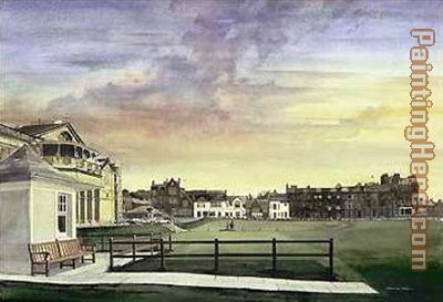 Unknown Artist kenneth reed sunset at saint andrews old course